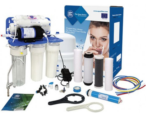 Aquafilter 6-ти ст. система зворотного осмосу RP-RO6-75 з помпою і мінералізатором