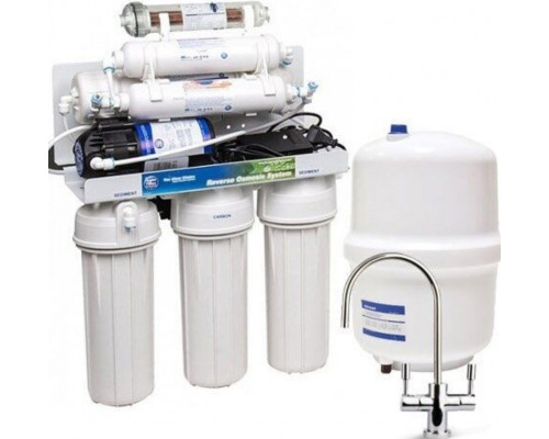 Aquafilter 7-ми ст. фільтр зворотного осмосу RP-RO7-75 з насосом, мінераліз., та іонізатором