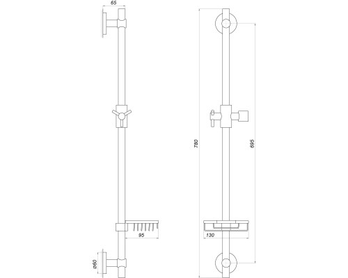 Душова стійка Dishi T1107-1C