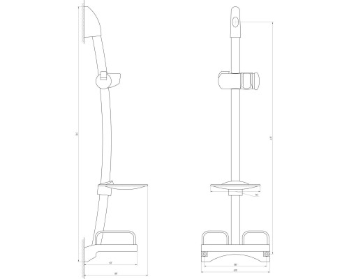 Душова стійка Dishi L206-TP-KIT