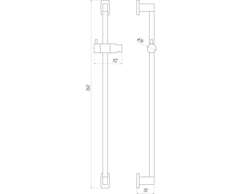 Душова стійка TOPAZ ODISS TO-18107-BB