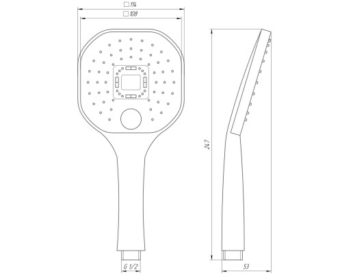 Душова лійка Globus Lux NS-003-BB
