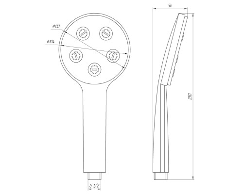 Душова лійка Globus Lux NSD08A