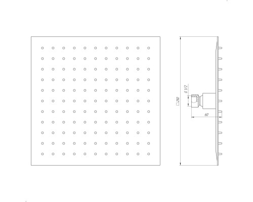 Душова лійка Globus Lux ST-0250-Q-BB