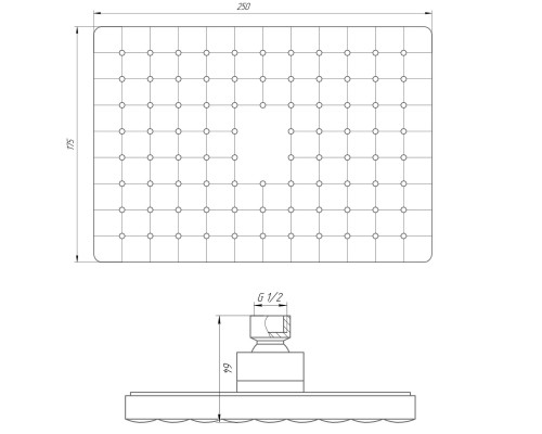Душова лійка Globus Lux SD-002-25-BB