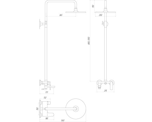Душова система Globus Lux GLA-0002N-10-BB