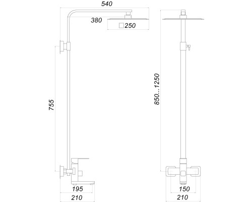 Душова система Globus Lux SICILIA SBQ-SH-02