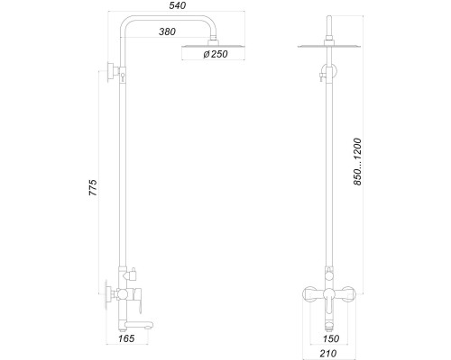 Душова система Globus Lux MAIN SM-SH-02