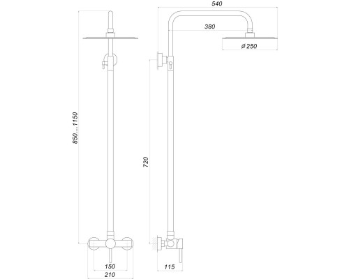 Душова система Globus Lux ALPEN S-SH-105