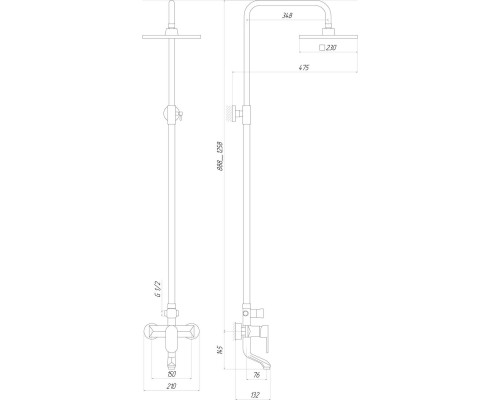 Душова система Globus Lux ONTARIO DS-006A