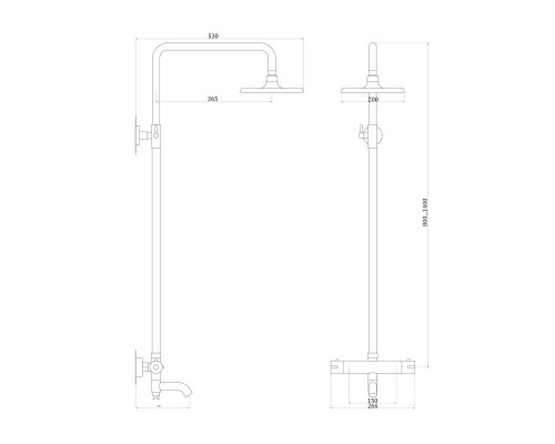 Душова система Globus Lux Termostatic R GDS-0041T