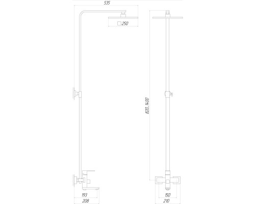 Душова система Globus Lux SICILIA VAN-SBQ-SH-02-304