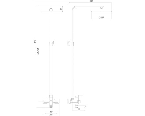 Душова система Globus Lux MILANO DS0026