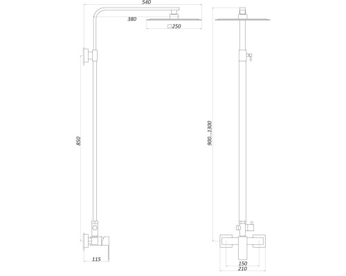 Душова система Globus Lux SICILIA SBQ-SH-125