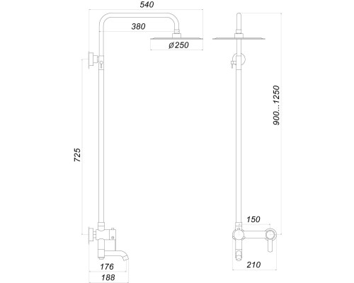 Душова система Globus Lux WIEN SBT2-SH-02