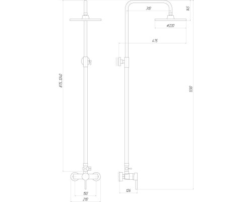 Душова система Globus Lux LAZER DS-007A