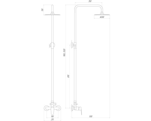 Душова система TOPAZ ZARA TZ 13702-H37