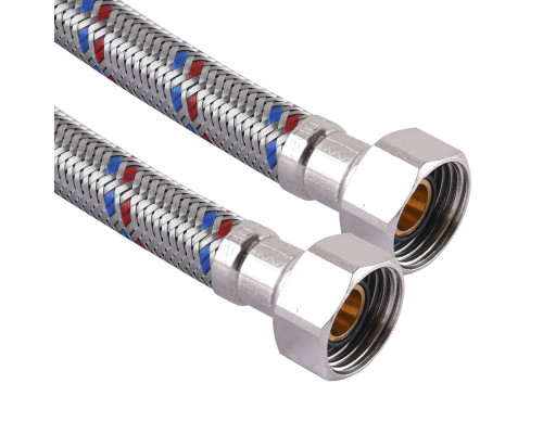 Шланг нержавіюча сталь SOLOMON 1/2″х1/2″ ВВ 0,7м HS30