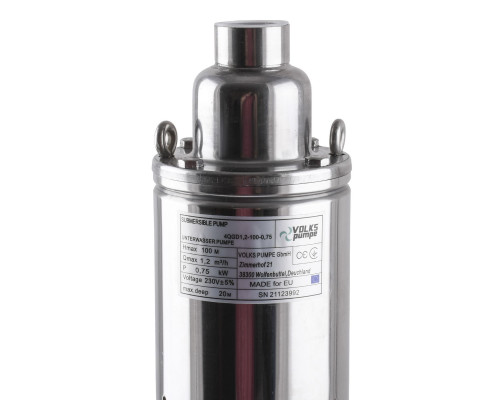 Насос свердловинний шнековий VOLKS pumpe  4QGD1,2-100-0,75кВт 4 дюйми +кабель 15м