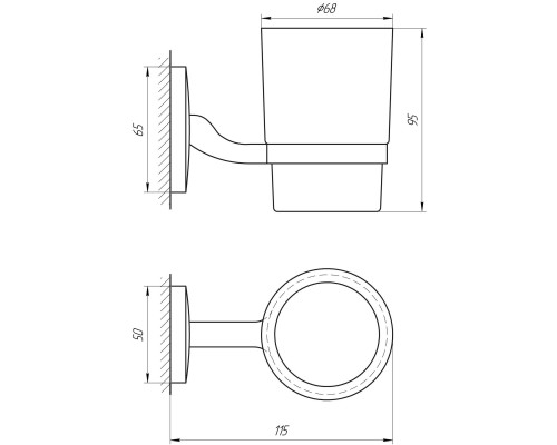 Стакан одинарний Perfect Sanitary Appliances RM 1101