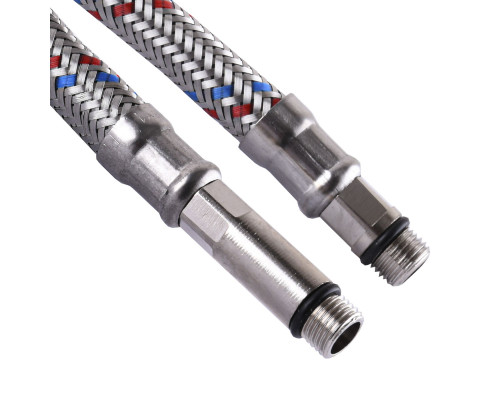 Шланг нержавіюча сталь ECO FIX М10х1/2″ 0,6 м ПАРА EPDM