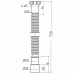 Гнучка труба Waterstal АС-1013 1 1/2″х40/50 з гайкою, 750мм
