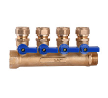 Колектор CRISTAL 3/4х16 ″4-ої з перекриванням (NM-1018)