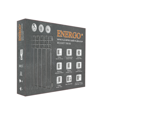 Радіатор біметалевий секційний ENERGO BILIGHT 500/80