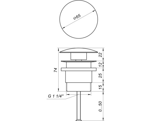 Донний клапан Globus Lux HG15-04A BR (Click-clack)