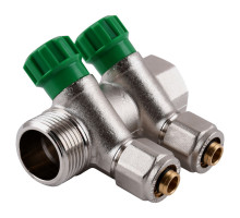 Колектор ECO 1018 1/2х1G 2-ий (під 35*) з перекриттям