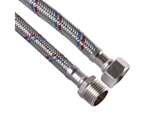 Шланг нержавіюча сталь ECO FIX 1/2″х1/2″ ЗВ  1.0 м EPDM