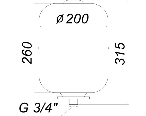 Гідроакумулятор зі змінною мембраною  8л ZILMET HY-PRO 10bar, білий ( 11H0000800 )