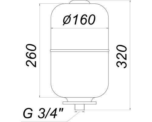 Гідроакумулятор зі змінною мембраною  5л ZILMET HY-PRO 10bar, білий (11H0000500 )