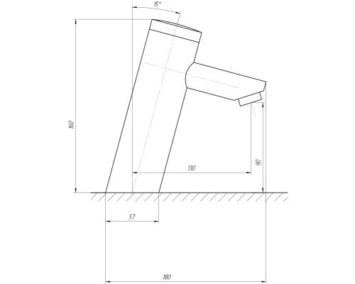 Монокран інфрачервоний для умивальника TREMOLADA TREMO-8501 BATTERY