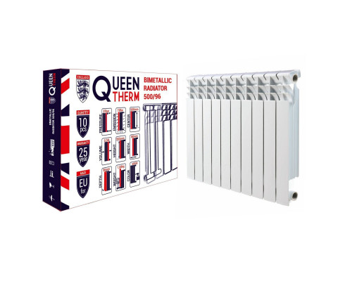 Радіатор біметалевий секційний QUEEN THERM 500/96 (кратно 10)