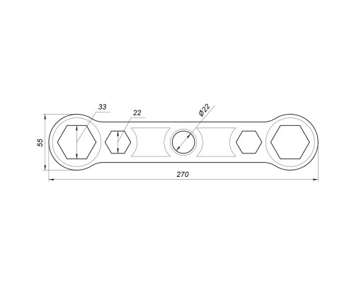 Ключ монтажу футорок CRISTAL NR-1015