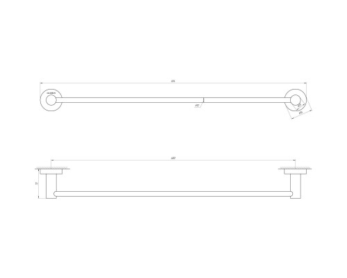 Тримач рушників Globus Lux SS 8402-60  SUS304