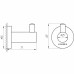 Гачок одинарний Globus Lux SS 8411  SUS304