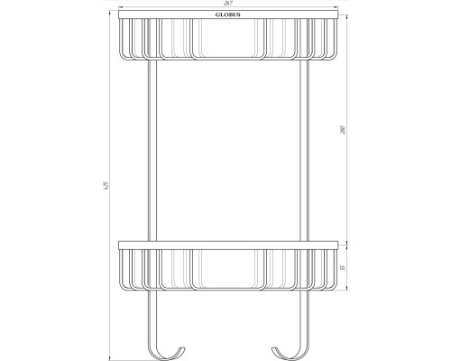 Поличка кутова Globus Lux SS 8488