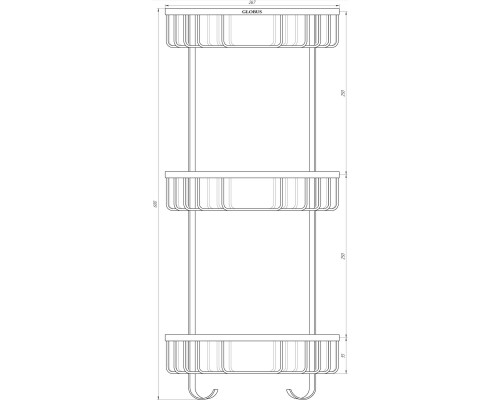 Поличка кутова Globus Lux SS 8477