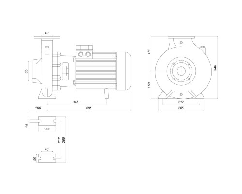Насос моноблочний IR 40-200NA 11,0 кВт SAER (60 м3/год, 61 м)