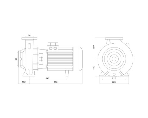 Насос моноблочний IR 50-160NA 9,2 кВт SAER (90 м3/год, 44 м)