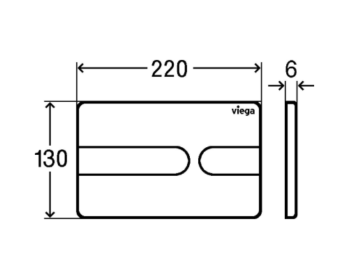 Панель змиву Prevista для бачків Visign for Style 23, хром, Viega 773052