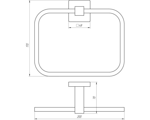 Тримач рушників Globus Lux SQ 9407 SUS304