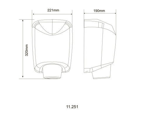 Сушарка для рук HOTEC 11.251 ABS White