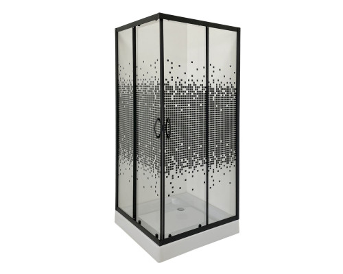 Душова кабіна BRAVO NER 90B.Mosaic