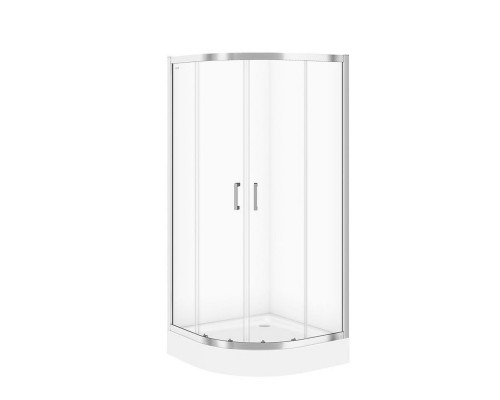 Душова кабіна напівкругла BASIK 90x90x185 прозоре скло