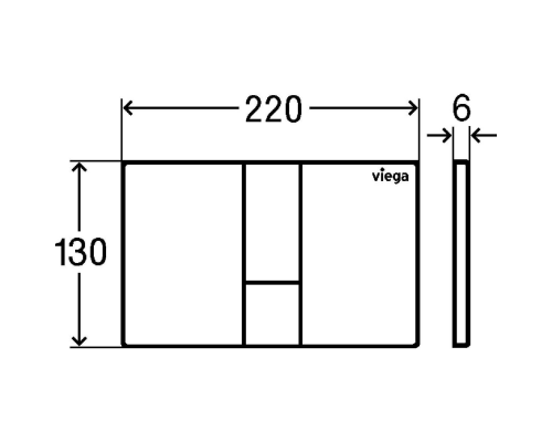 Панель змиву Prevista д/бачків Visign for Style 24, хром, Viega 773267