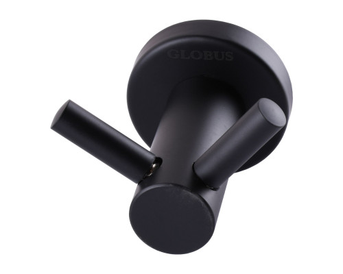 Гачок подвійний Globus Lux BS8415 чорний матовий SUS304