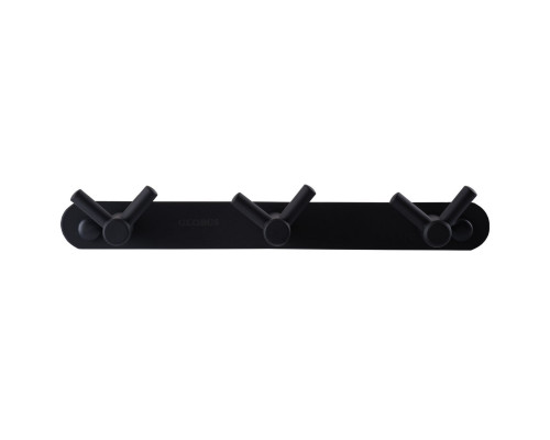 Планка з гачками Globus Lux BS8435-3 чорна матова SUS304